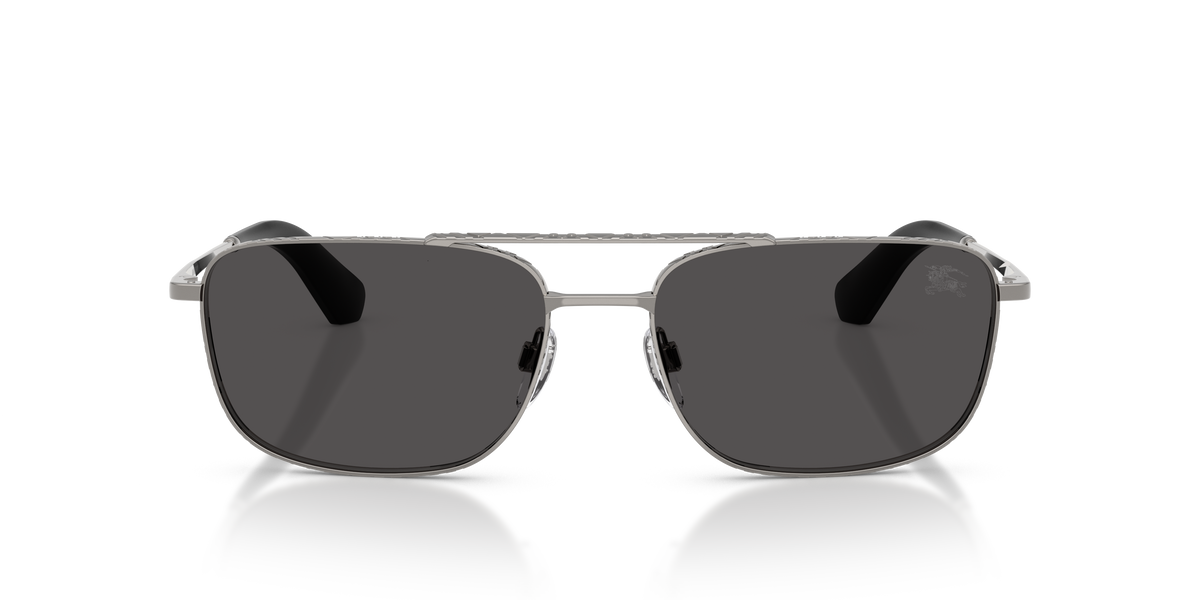 Burberry BE3170 Sunglasses in 100387 Gunmetal / Dark Grey lens, front view