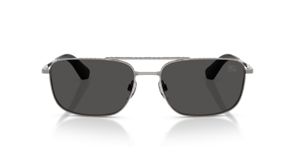 Burberry BE3170 Sunglasses in 100387 Gunmetal / Dark Grey lens, front view