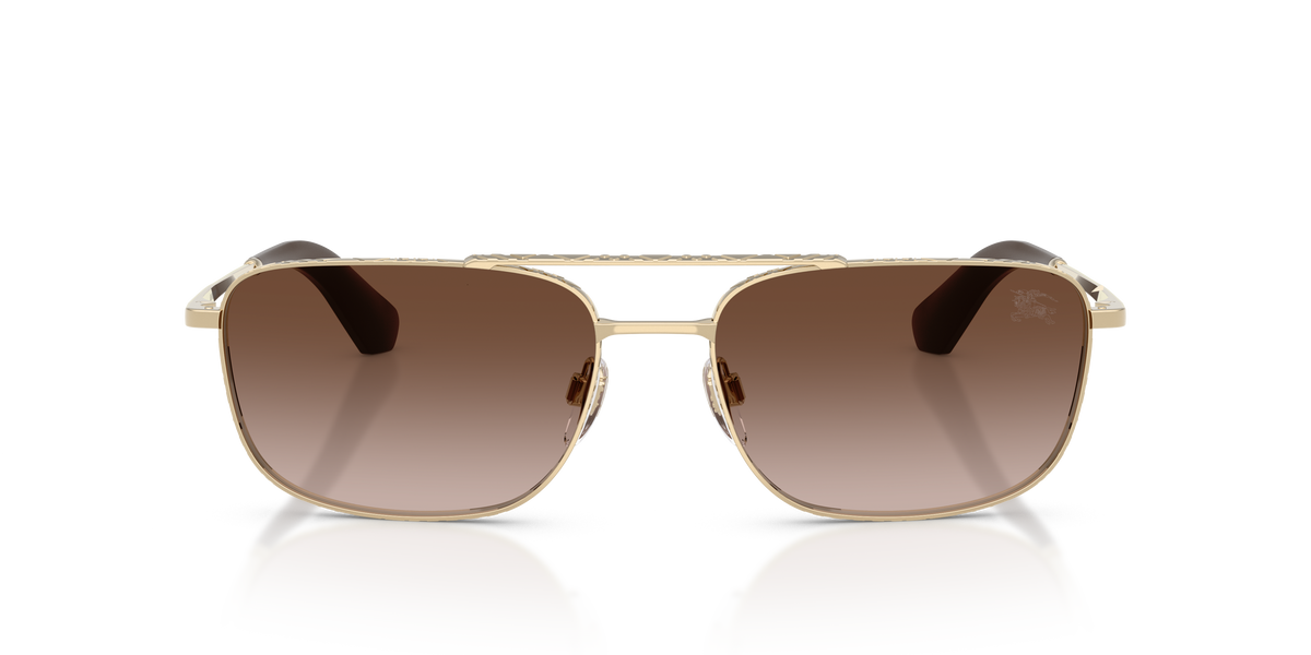 Burberry BE3170 Sunglasses in 110913 Light Gold / Brown Gradient lens, front view