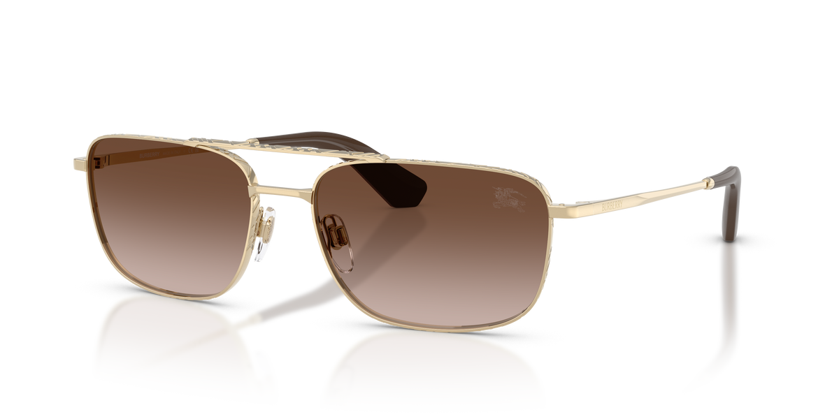 Burberry BE3170 Sunglasses in 110913 Light Gold / Brown Gradient lens