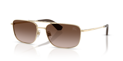 Burberry BE3170 Sunglasses in 110913 Light Gold / Brown Gradient lens
