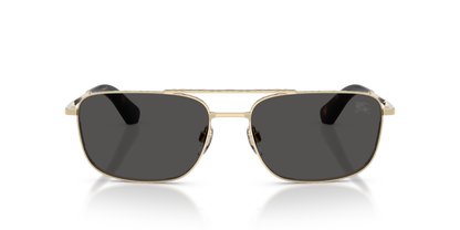 Burberry BE3170 Sunglasses in 110987 Light Gold / Dark Grey lens, front view