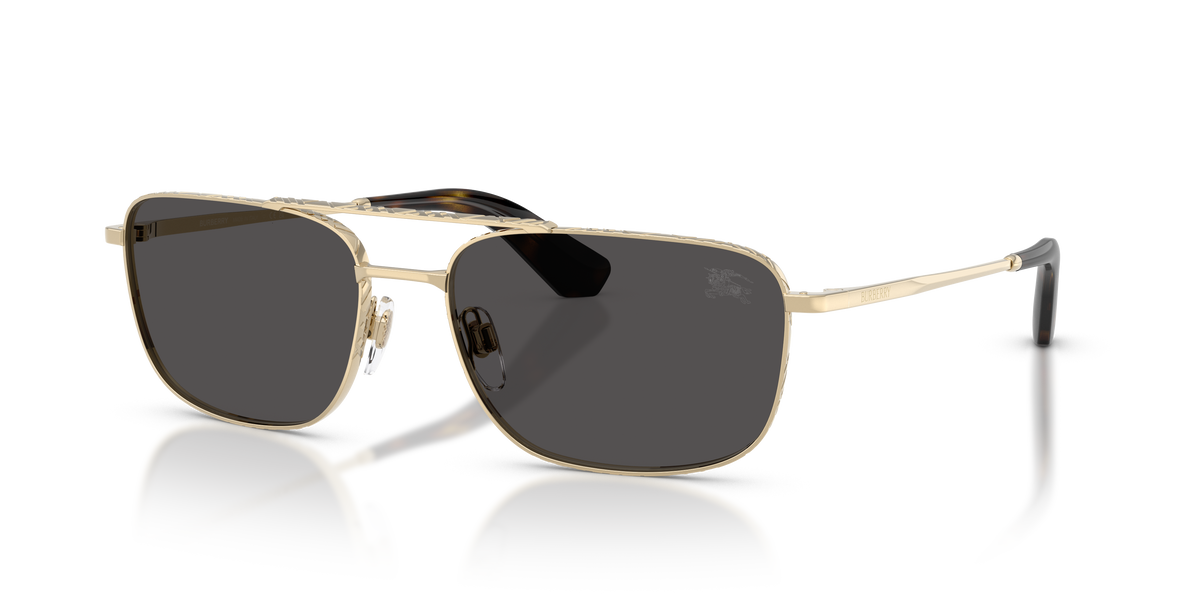 Burberry BE3170 Sunglasses in 110987 Light Gold / Dark Grey lens