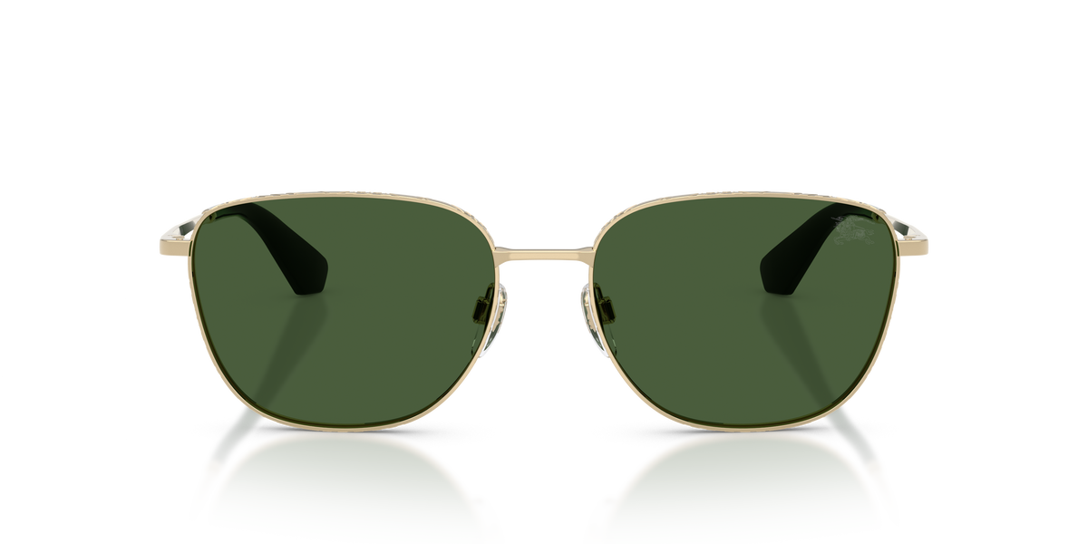 Burberry BE3171 Sunglasses in 110971 Light Gold / Dark Green lens, front view