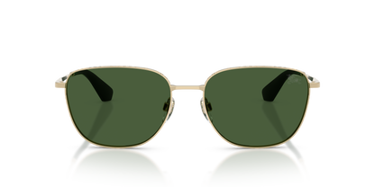 Burberry BE3171 Sunglasses in 110971 Light Gold / Dark Green lens, front view