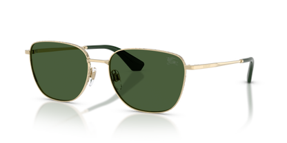 Burberry BE3171 Sunglasses in 110971 Light Gold / Dark Green lens