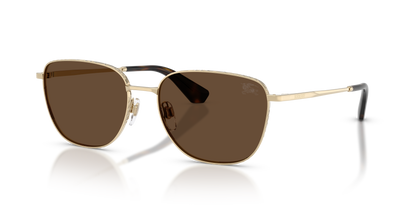 Burberry BE3171 Sunglasses in 110973 Light Gold / Dark Brown lens