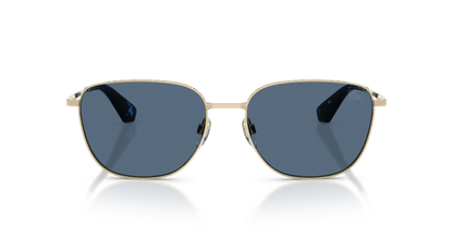 Burberry BE3171 Sunglasses in 110980 Oro Chiaro / Blue lens, front view