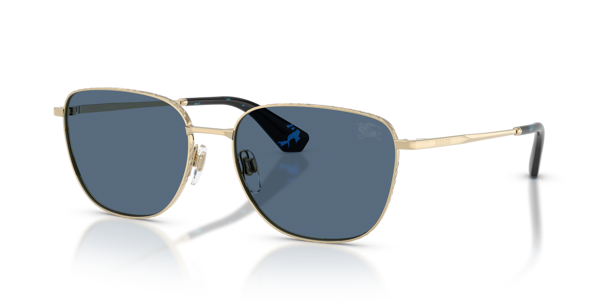 Burberry BE3171 Sunglasses in 110980 Oro Chiaro / Blue lens