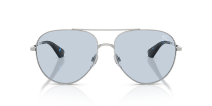 Burberry BE3172 Sunglasses in 100572 Silver / Azure lens, front view
