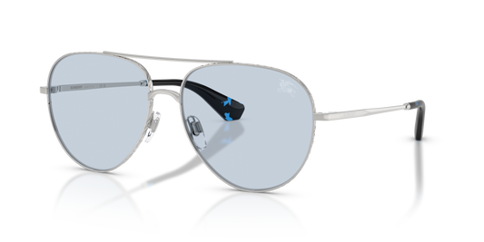 Burberry BE3172 Sunglasses in 100572 Silver / Azure lens