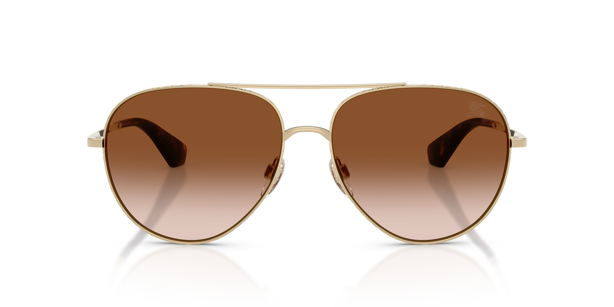 Burberry BE3172 Sunglasses in 110913 Light Gold / Brown Gradient lens, front view