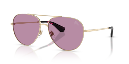 Burberry BE3172 Sunglasses in 110969 Light Gold / Dark Violet lens