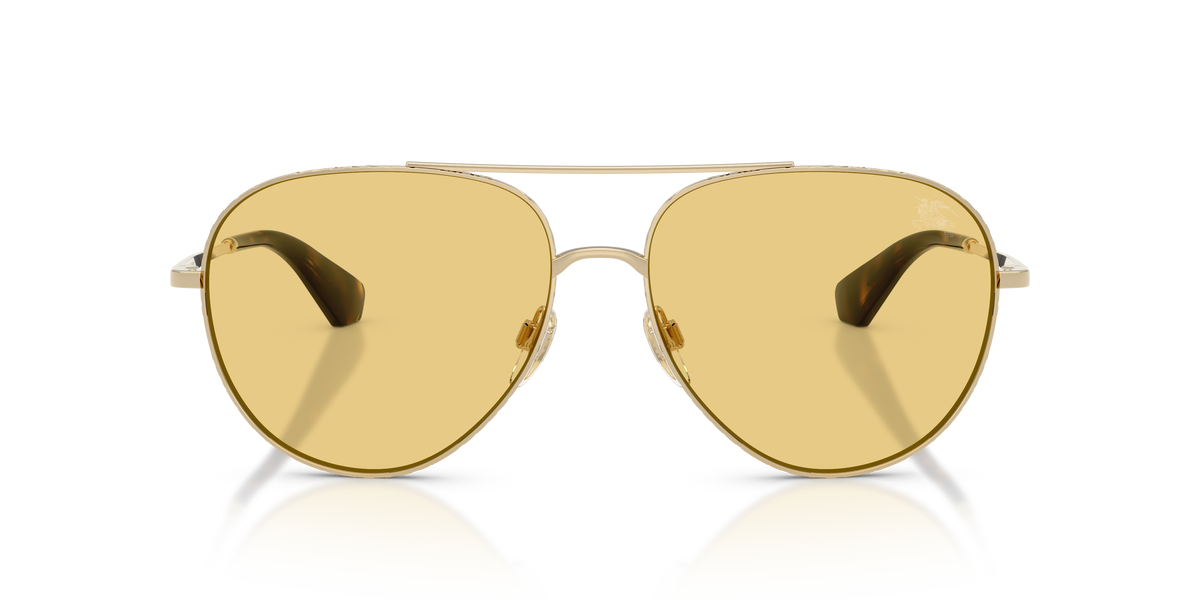 Burberry BE3172 Sunglasses in 110985 Light Gold / Yellow lens, front view