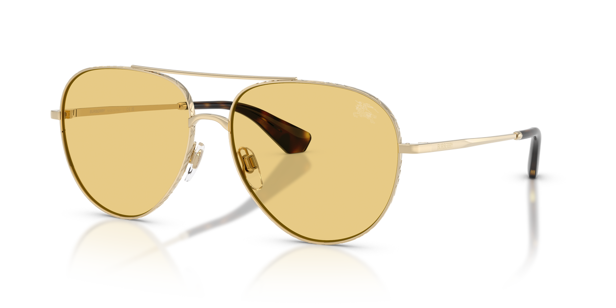 Burberry BE3172 Sunglasses in 110985 Light Gold / Yellow lens