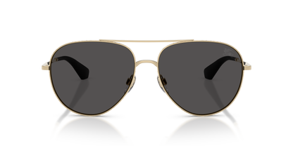 Burberry BE3172 Sunglasses in 110987 Light Gold / Dark Grey lens, front view