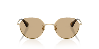 Burberry BE3173D Sunglasses in 110973 Light Gold / Dark Brown lens, front view