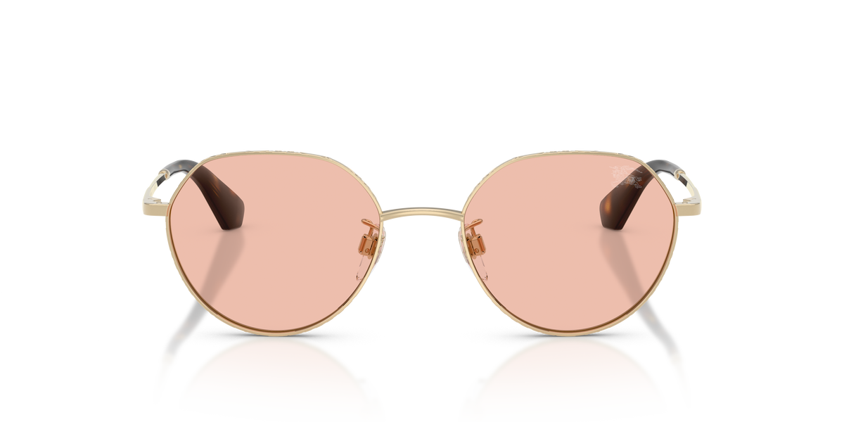 Burberry BE3173D Sunglasses in 110984 Light Gold / Dark Pink lens, front view