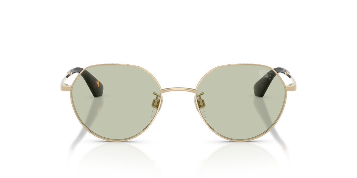 Burberry BE3173D Sunglasses in 1109/2 Light Gold / Light Green lens, front view