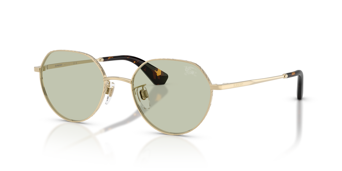 Burberry BE3173D Sunglasses in 1109/2 Light Gold / Light Green lens