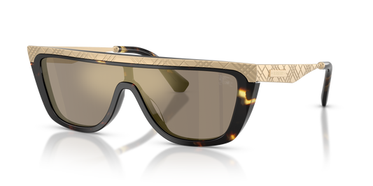 Burberry BE3174 Sunglasses in 13595A Yellow Havana / Light Brown Mirror Gold lens
