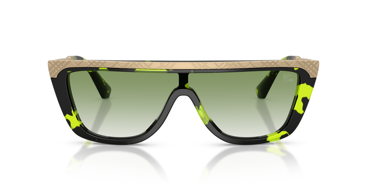 Burberry BE3174 Sunglasses in 13598E Green Havana / Clear Gradient Green lens, front view