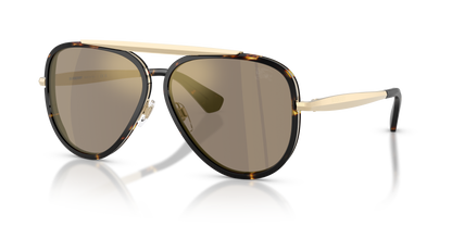 Burberry BE3176 Sunglasses in 11095A Yellow Havana / Light Brown Mirror Gold lens
