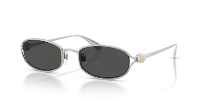 Burberry BE3177 Sunglasses in 100587 Silver / Dark Grey lens