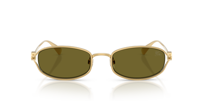 Burberry BE3177 Sunglasses in 1017/2 Gold / Dark Green lens, front view