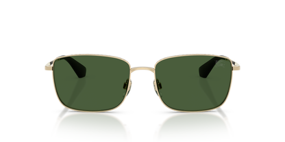 Burberry BE3178 Sunglasses in 110971 Light Gold / Dark Green lens, front view