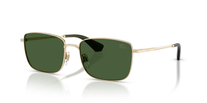 Burberry BE3178 Sunglasses in 110971 Light Gold / Dark Green lens