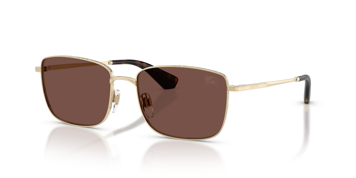 Burberry BE3178 Sunglasses in 110973 Light Gold / Black Chocolate lens