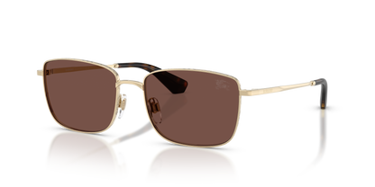 Burberry BE3178 Sunglasses in 110973 Light Gold / Black Chocolate lens