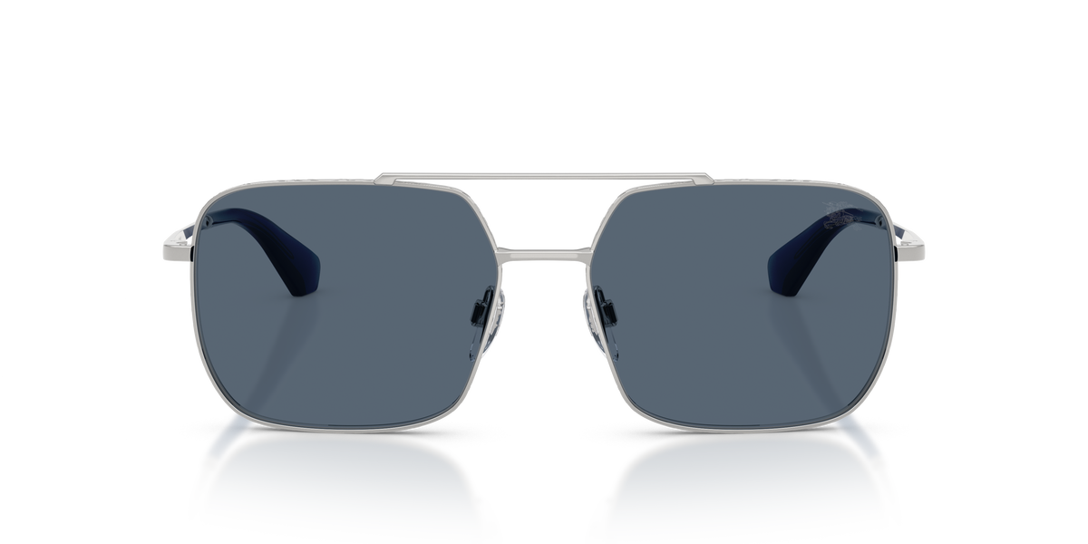 Burberry BE3179 Sunglasses in 10052V Silver / Blue Polarized lens, front view