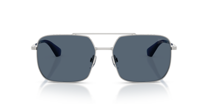 Burberry BE3179 Sunglasses in 10052V Silver / Blue Polarized lens, front view