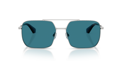 Burberry BE3179 Sunglasses in 100580 Silver / Blue lens, front view