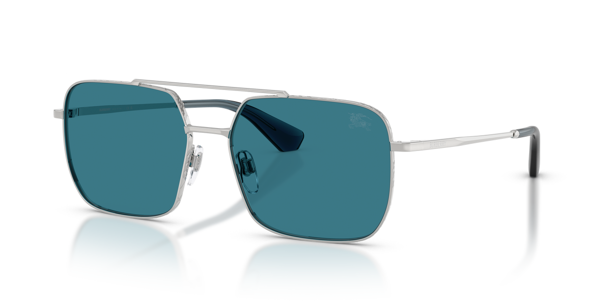 Burberry BE3179 Sunglasses in 100580 Silver / Blue lens