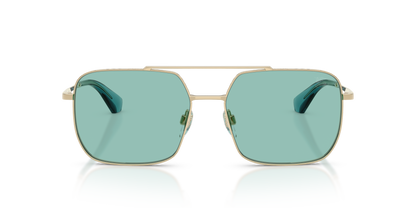 Burberry BE3179 Sunglasses in 110972 Light Gold / Light Azure lens, front view
