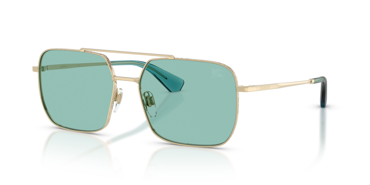 Burberry BE3179 Sunglasses in 110972 Light Gold / Light Azure lens