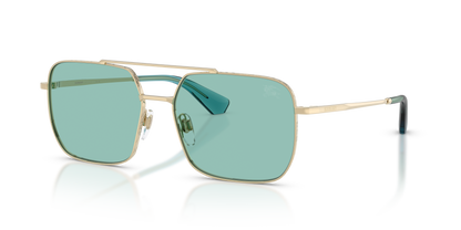 Burberry BE3179 Sunglasses in 110972 Light Gold / Light Azure lens
