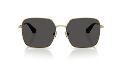 Burberry BE3180 Sunglasses in 101787 Gold / Dark Grey lens, front view