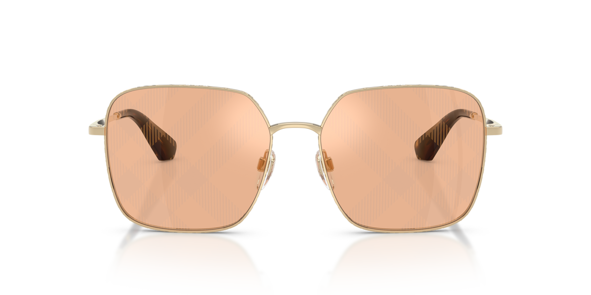 Burberry BE3180 Sunglasses in 1109TO Light Gold / Marrone Transition lens, front view