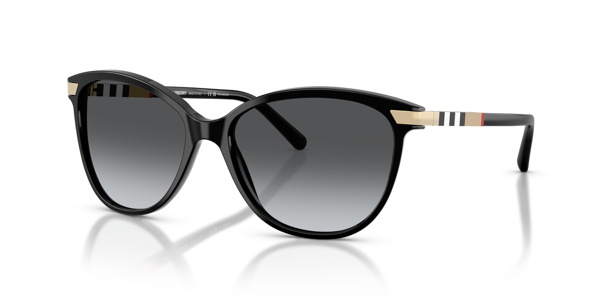 Burberry BE4216 Sunglasses in 3001T3 Black / Polarized Grey Gradient lens