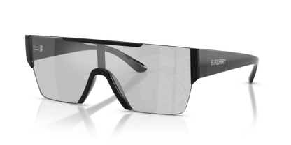 Burberry BE4291 Sunglasses in 300169 Black / Light Grey Tampo Silver lens