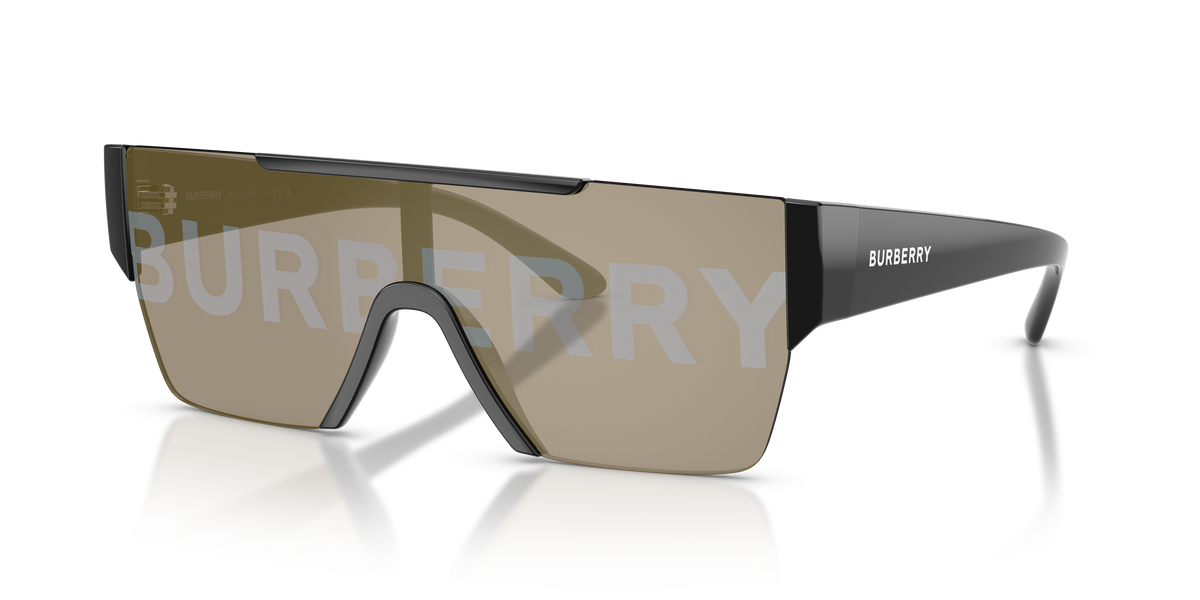 Burberry BE4291 Sunglasses in 3001/G Black / Grey Tampo Burberry Silver/Gold lens
