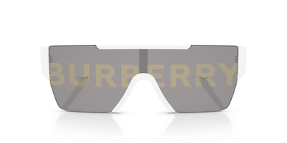 Burberry BE4291 Sunglasses in 3007/H White / Grey Tampo Burberry Silver/Gold2 lens, front view