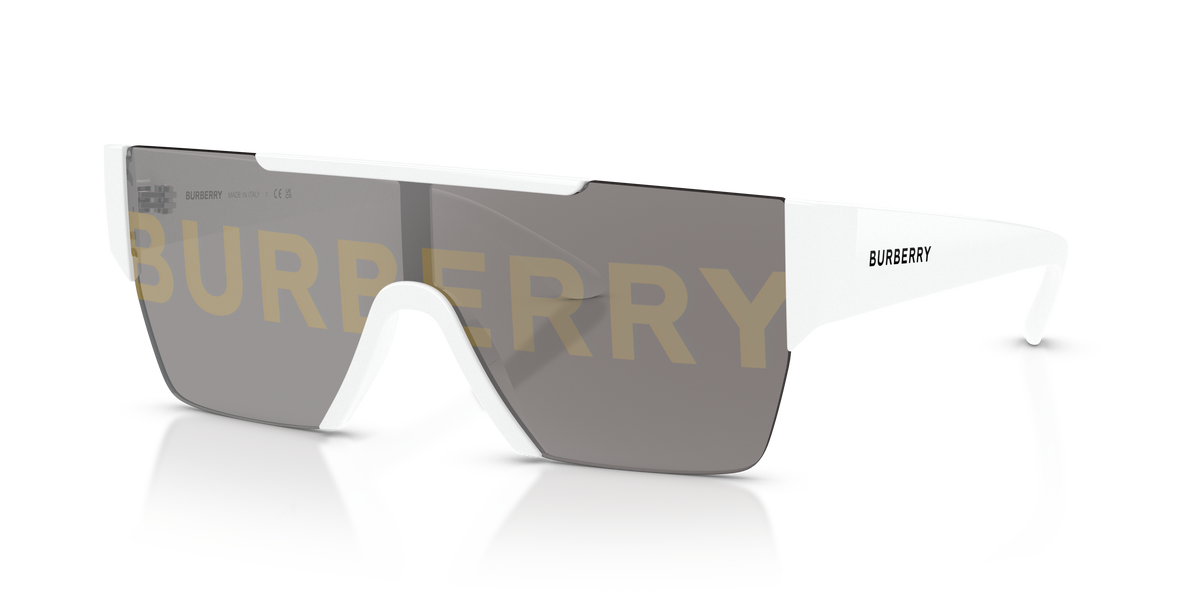 Burberry BE4291 Sunglasses in 3007/H White / Grey Tampo Burberry Silver/Gold2 lens