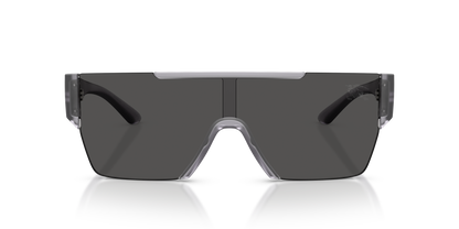 Burberry BE4291 Sunglasses in 421387 Transparent Matte Grey / Dark Grey lens, front view