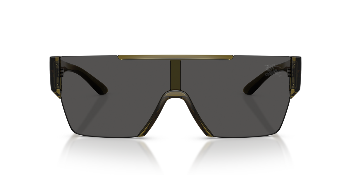 Burberry BE4291 Sunglasses in 424687 Green / Dark Grey lens, front view