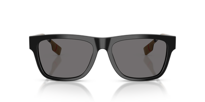 Burberry BE4293 Sunglasses in 377381 Black / Polarized Grey lens, front view